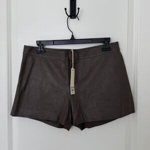 BB Dakota Leather Mini Shorts NWT